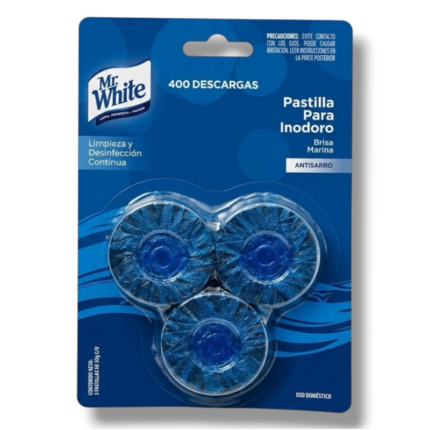 PASTILLA PARA BAÑO AZUL MR WHITE